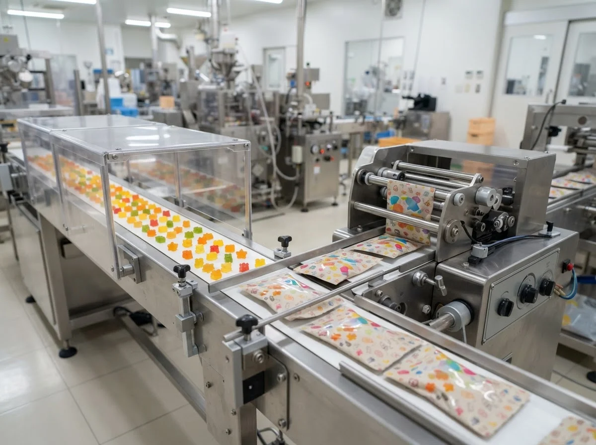 小袋に入った複数の菓子製品